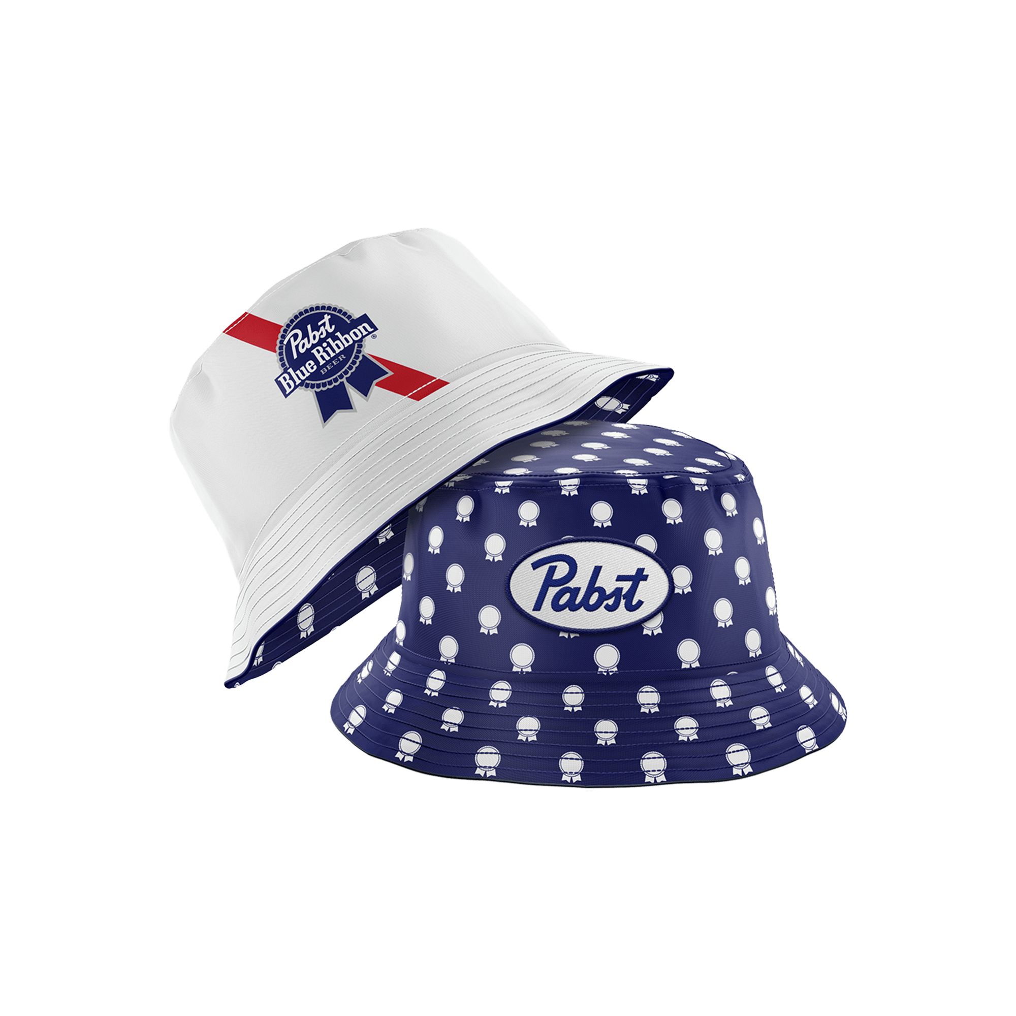 ★決算特価商品★ Pabst Ribbon Blue Pabst – Hat Bucket Reversible Ribbon Blue 帽子