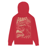 Godzilla Clawed Ribbon Red Hoodie