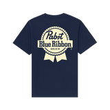 Pabst Blue Ribbon Navy Pocket Tee